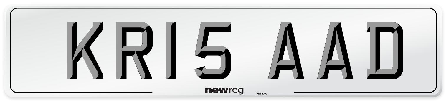 KR15 AAD Number Plate from New Reg